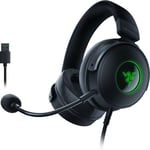 Casque Gaming USB Filaire avec Chroma RGB (Haut-parleurs TriForce de 50mm,Son Spatial THX,Microphone Amovible Cardioïde HyperClear) Noir