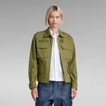 G Star Raw Womens G-Star RAW Blouson Jacket - Green Cotton - Size X-Large