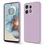 Tveinan Silicone Case for Motorola Moto Edge 50 Pro, Soft-Touch, Shockproof Dustproof Protective Phone Case, Flexible Slim Thin Cover for Moto Edge 50 Pro - Purple