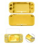 Etui silicone Nintendo switch LITE Jaune + Protection ecran verre trempé