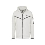 Nike CU4489-072 M NSW TCH FLC Hoodie FZ WR Sweatshirt Men's Light Bone/Black XL-T