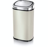 Tower T80903 Kitchen Bin with Sensor Lid, Automatic Soft-Close, Manual Override, Almond, 58 Litre, 27.4 x 40.2 x 70.9 cm