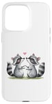 iPhone 15 Pro Max Valentines Day Racoons Love Animal Cute Mens Womens Kids Case