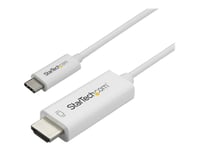 Startech.Com 10Ft (3M) Usb C To Hdmi Cable, 4K 60Hz Usb Type C To Hdmi 2.0 Video Adapter Cable, Thunderbolt 3 Compatible, Laptop To Hdmi Monitor/Display, Dp 1.2 Alt Mode Hbr2 Cable, White - 4K Usb-C Video Cable (Cdp2hd3mwnl) - Extern Videoadapter -