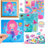 Dancial Pom Poms Arts & Crafts pour Filles Garçons - Fait 3 pièces d'art - Jouets Licorne Activité de bricolage - Cadeaux pour filles et garçons de 3, 4, 5, 6 ans