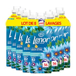 Lenor Adoucissant Linge, 448 Lavages (8x56), Envolée d’Air, Collection Bien-être Avec Une Touche d’Huile Essentielle, Formule Fraîcheur Ultra Concentrée, Fabriqué en France