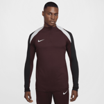 Nike Men's Dri-fit Football 1/2-zip Drill Top Strike Jalkapallovaatteet BURGUNDY CRUSH/BLACK/WOLF GREY/WOLF GREY