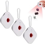 Lot De 3 Mini Détecteurs De Caméra Cachée,Détecteur De Caméra Cachée,Détecteur Avec Caméra Cachée,Appareil De Détection De Caméra Pour La Protection De La Vie Privée,Hôtels (Blanc)