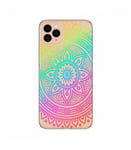 Coque Iphone 11 PRO MAX mandala arc en ciel multicolor