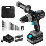 Cecotec Perceuse-visseuse sans fil CecoRaptor Perfect ImpactDrill 4020 Brushless Ultra Batterie 20 V 4000 mAh Vitesse sans charge 2000 tr/min Ratio de 3000 bpm