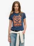 Superdry Pop Archive T-Shirt, Sargasso Sea Blue