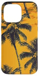 Coque pour iPhone 14 Pro Max Jaune Vintage Motif Palmier Tropical Paradise Decor