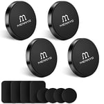 MENNYO Support téléphone Voiture magnétique, Lot de 4 Aimant de téléphone avec Plaques de métal Collé sur Tableau de Bord | Mur Aimant Autocollant Compatible avec iPhone Samsung Galaxy/Note Huawei