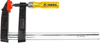 TOPEX Serre-joint 120 x 800 mm, largeur de serrage 800 mm, profondeur de serrage 120 mm, pinces à prise rapide en acier, poignée en bois, pour une fixation précise des pièces en bois