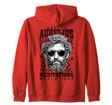 Funny Stoic Philosophy Marcus Aurelius Meditations Tour Zip Hoodie