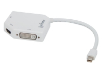 Manhattan 207362, 0,25 m, Mini DisplayPort, DVI-I + VGA (D-Sub) + HDMI, Hankoppling, Honkoppling, Rak