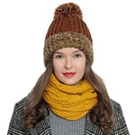 DonDon Écharpe femme hiver Écharpe tube snood Écharpe en laine Tour de Cou Cache cou - Jaune