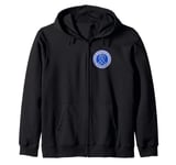 Seasonal Affective Disorder Awareness December Blue Ribbon Zip Hoodie