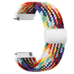 20 mm flätad sololoop för Garmin Vivoactive 5/3/3 Music Band Armband för Garmin VivoMove3/Trend/Sport Venu SQ/SQ2/2plus Strap rainbow rainbow rainbow 20mm