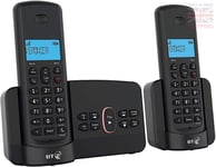 BT Home Phone Twin Pack, Nuisance Call Blocking, Answer Machine, Cordless