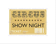 Wee Blue Coo Illustration Circus Show Night Ticket Pass Barcode Wall Art Print