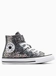 Converse Kids Shinefetti Chuck Taylor All Star 1v Trainers, Dark Matter/White/Black, Size 1 Older