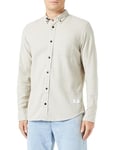 JACK & JONES Men's Jprblubrook Solid Twill Shirt L/S Casual, Island Fossil/fit: Comfort fit, XXL