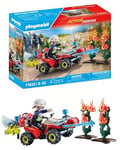 PLAYMOBIL | Action Heroes | Quad de Pompiers éteint Un feu de haie | Véhicule de Pompier | Jouet pour Enfants à partir de 4 Ans | 71825