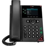 Poly VVX 250 - VoIP-telefon - 3-vägs samtalskapacitet - SIP, RTP, SRTP, SDP - 4 linjer - svartPOLY VVX 250 IP-telefon med 4 linjer och