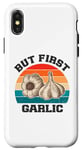 Coque pour iPhone X/XS but first ail lover Funny Cook Chef