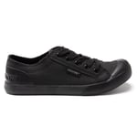 Rocket Dog Womens Jazzin Canvas Fable Lace Up Trainers - Black Textile - Size UK 4