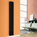 NRG Premium Black 1800 x 272 mm Radiator | Flat Panel Double Column Designer Central Heating Radiators UK