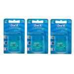 Oral-B Satin Floss Mint Dental Floss - Pack de 3