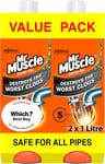 Mr Muscle Drain Unblocker, Sink & Cleaner, Fast Acting Heavy Duty... 