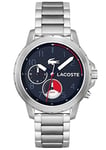 Lacoste Montre Analogique Multifunction à Quartz pour Homme avec Bracelet en Acier Inoxydable Argenté - 2011208