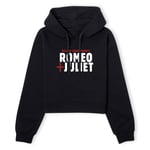 Romeo and Juliet Logo Women's Cropped Hoodie - Black - XS - Noir