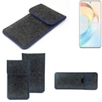 Protective cover for Honor Magic6 Lite 5G dark gray blue edge Filz Sleeve Bag Po