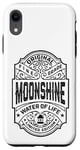 iPhone XR Vintage Moonshine Whiskey Jar Label Funny Moonshiner Alcohol Case
