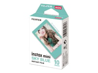 Fujifilm Instax Mini Sky Blue - Färgfilm För Snabbframkallning - Iso 800 - 10 Exponeringar