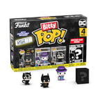 Funko Bitty Pop! Batman 85th - Batman 4PK et Une Mini-Figurine Mystère en Surprise - 2.2 Cm - DC Comics Collectionnable - Étagère Empilable Incluse - Idée de Cadeau - Décoration de Gâteaux