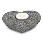 Heart Candle & Incense Holder Soapstone Naturel -- 9X11 Cm