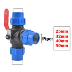 20/25/32/40/50mm PVC PE Tube séparateur d'eau du robinet connecteur de Valve en plastique jardin ferme Irrigation tuyau d'eau Joint accessoires - Type Metal core Tee-40mm