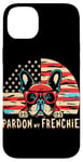 Coque pour iPhone 14 Plus Bouledogue français Pardon My Frenchie America Retro Sunset Dog