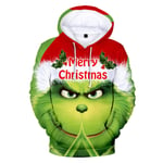 Herrar Grinch Huvtröja 3D Tryckt Jumper Sweatshirt Jul Jul Huvtröjor E 2XL