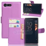 Sony Xperia X Compact      PU Wallet Case    [Purple]