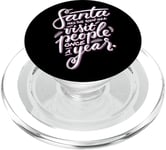 Santa has the right idea visit people once a year PopSockets PopGrip for MagSafe