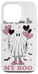 Coque pour iPhone 13 Pro Will You Be My Boo Ghost Heart Ballons