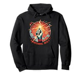 Lightning Bolt Fantasy RPG Red Magic Spell Pullover Hoodie