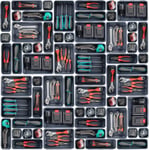 Lot de 45 Boîtes Caisse a Outil Organisateur Tiroir, pour Vis, Outils, Bricolage, Servante d'Atelier Boite de Caisse Rangement Plastique, Rangement et Organisation de Etabli, Atelier, Garage, Gris