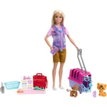 Barbie-Sauvetage d’Animaux-Coffret poupée blonde et accessoires HRG50